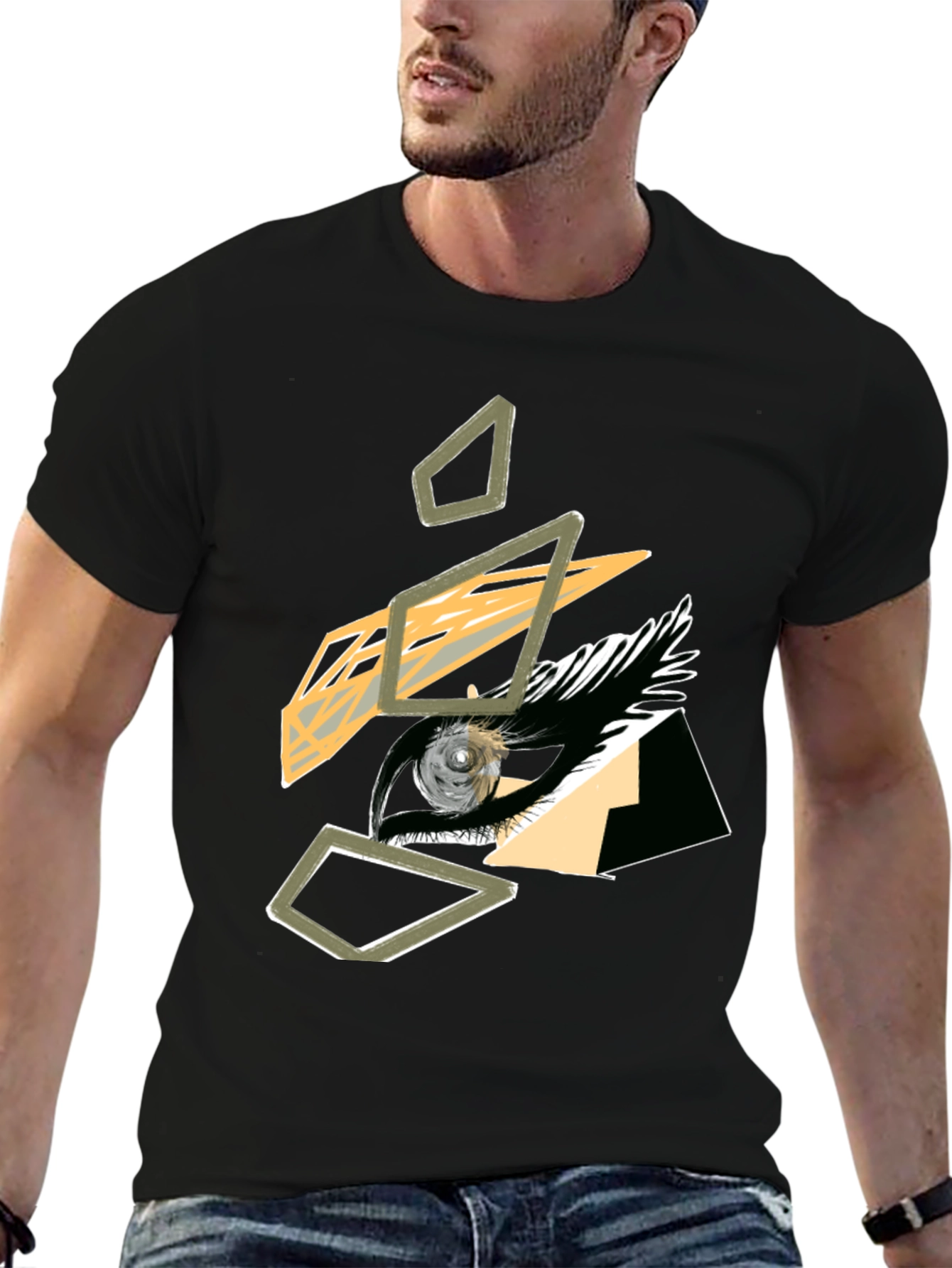 Abstract Eye Graphic Tee - Modern Art Shirt