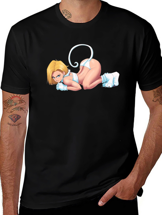 Android 18 Cosplay Black T-Shirt