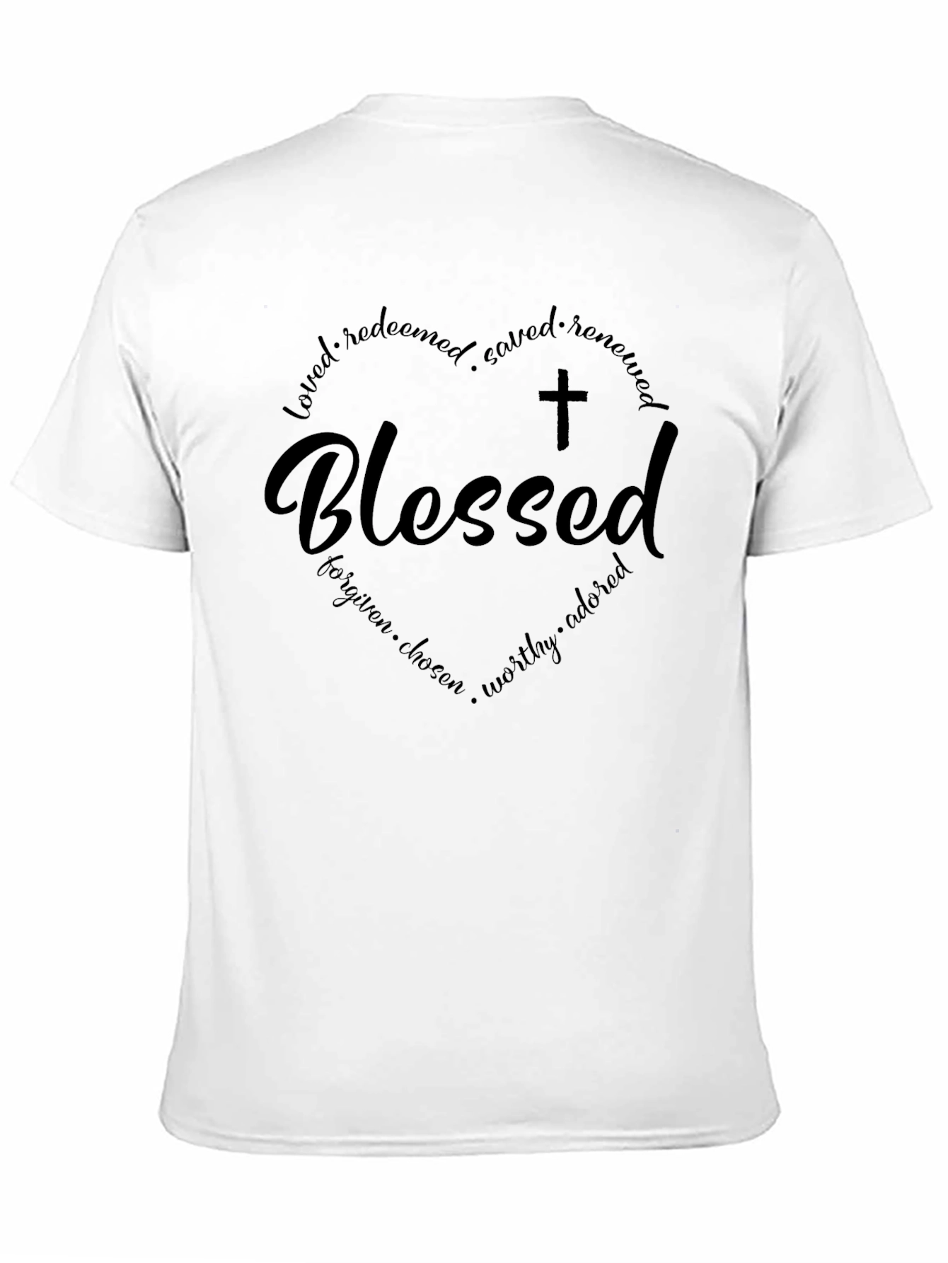 Blessed Heart Graphic T-Shirt - Black