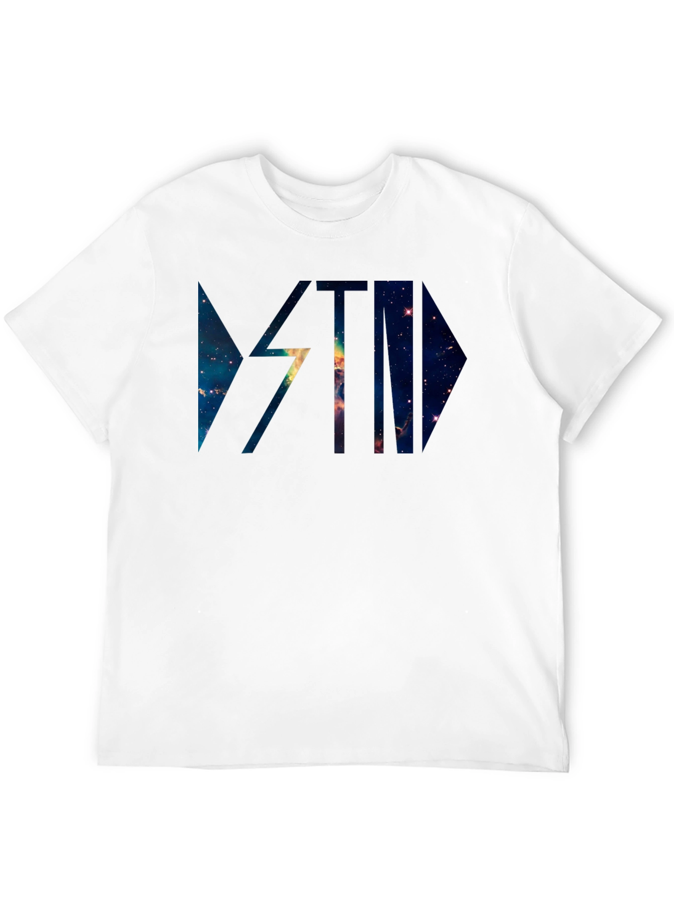 Galaxy Graphic Print Black Casual T-Shirt