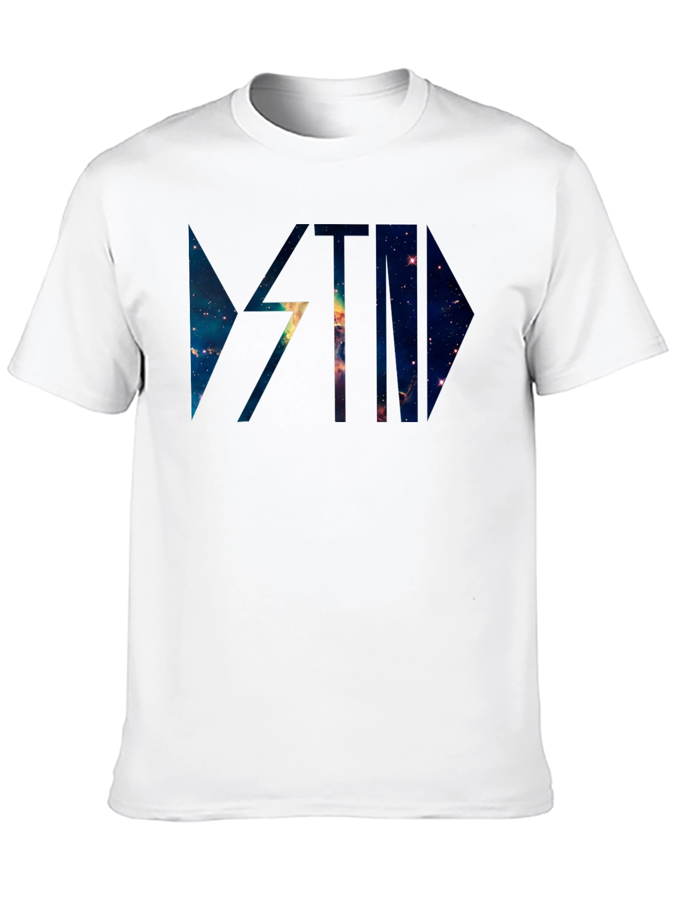 Galaxy Graphic Print Black Casual T-Shirt