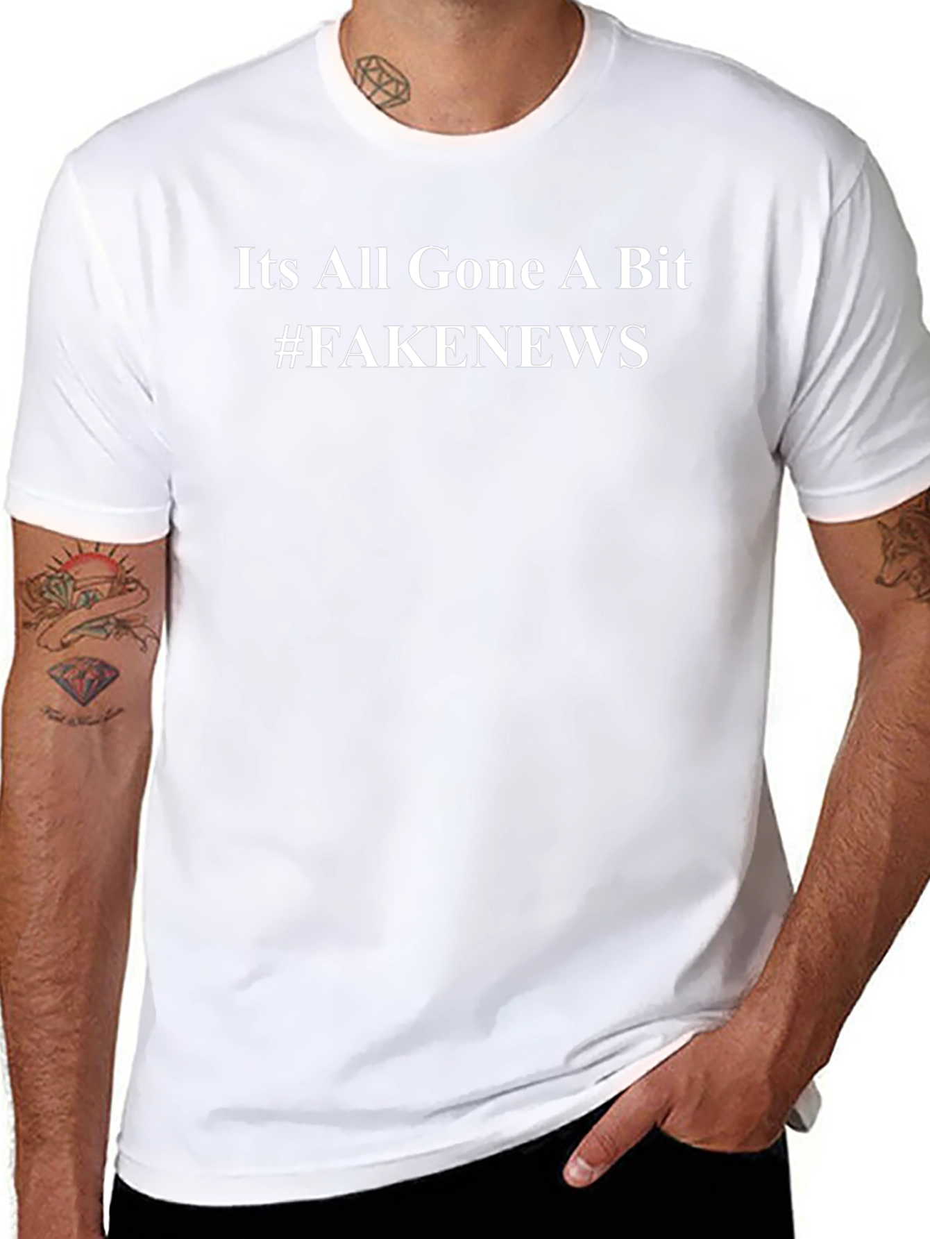 Its All Gone a Bit #FAKENEWS Black T-Shirt