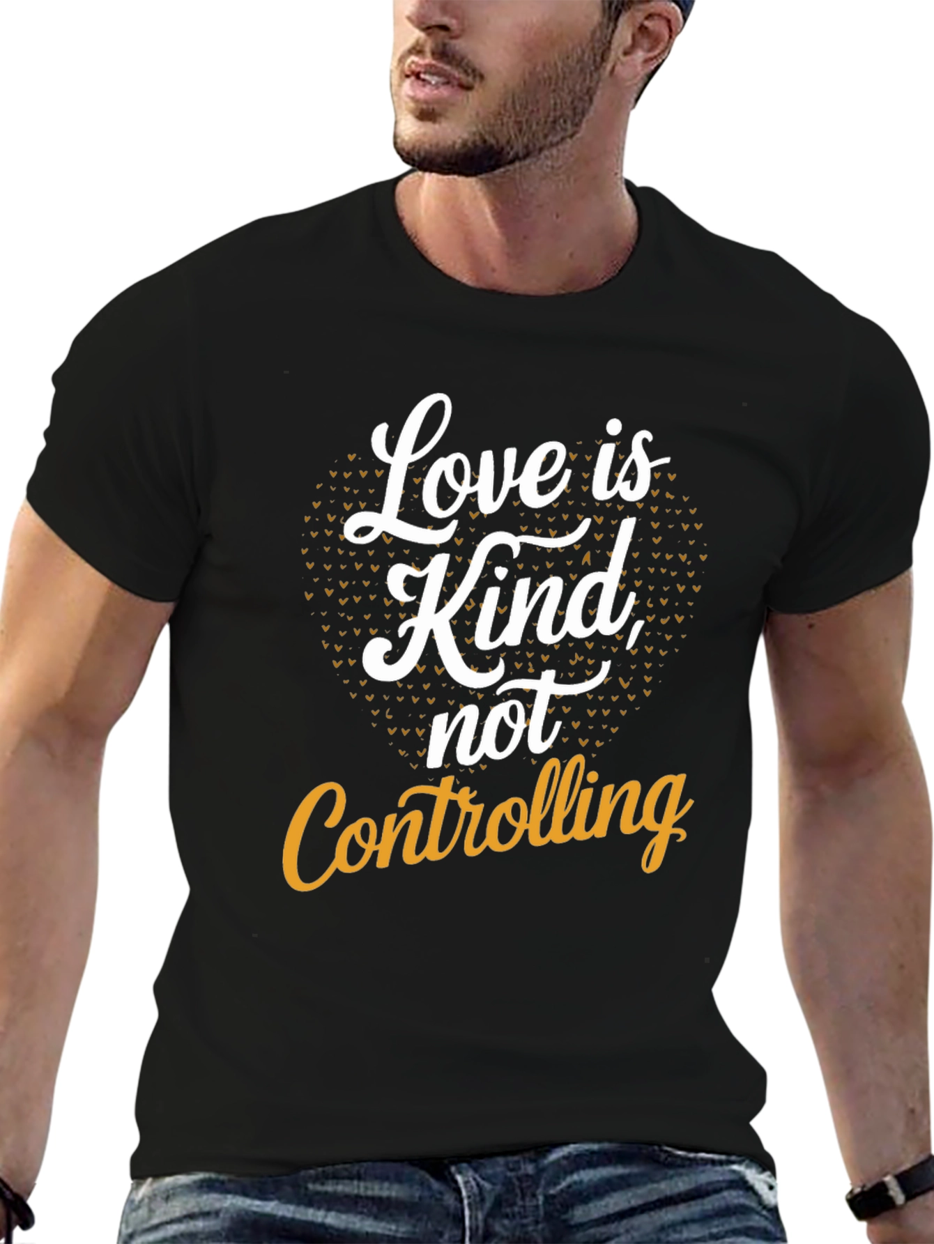 Love is Kind Graphic Tee - Black Cotton T-Shirt