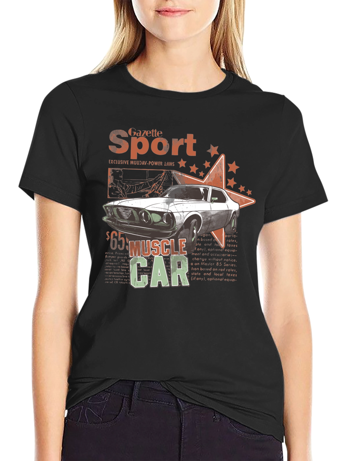 Muscle Car Gazette Sport Black T-Shirt