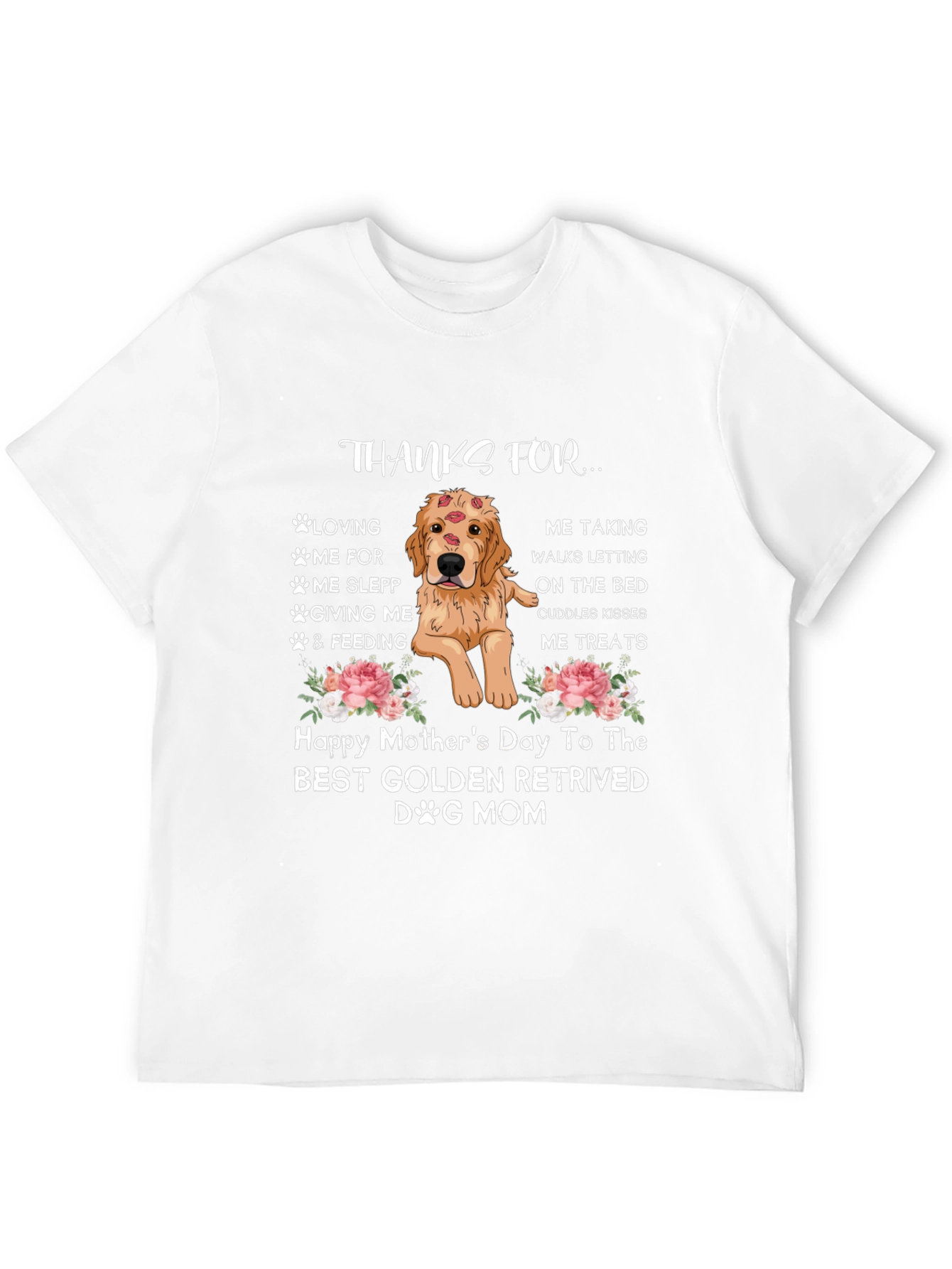 Dog Mom T-Shirt: Golden Retriever Mothers Day Tee
