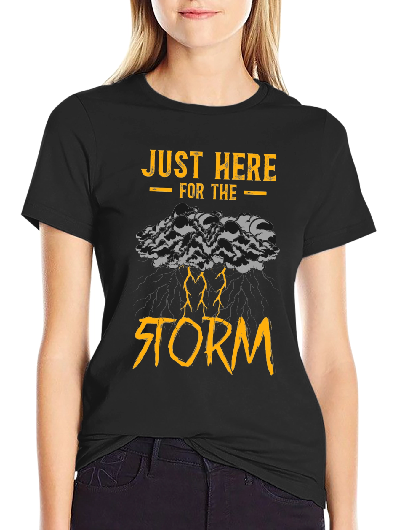 Just Here for the Storm Graphic T-Shirt