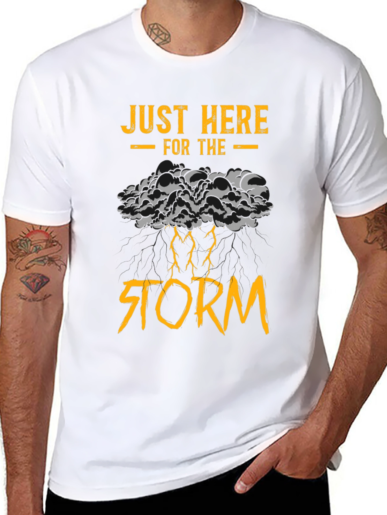 Just Here for the Storm Graphic T-Shirt