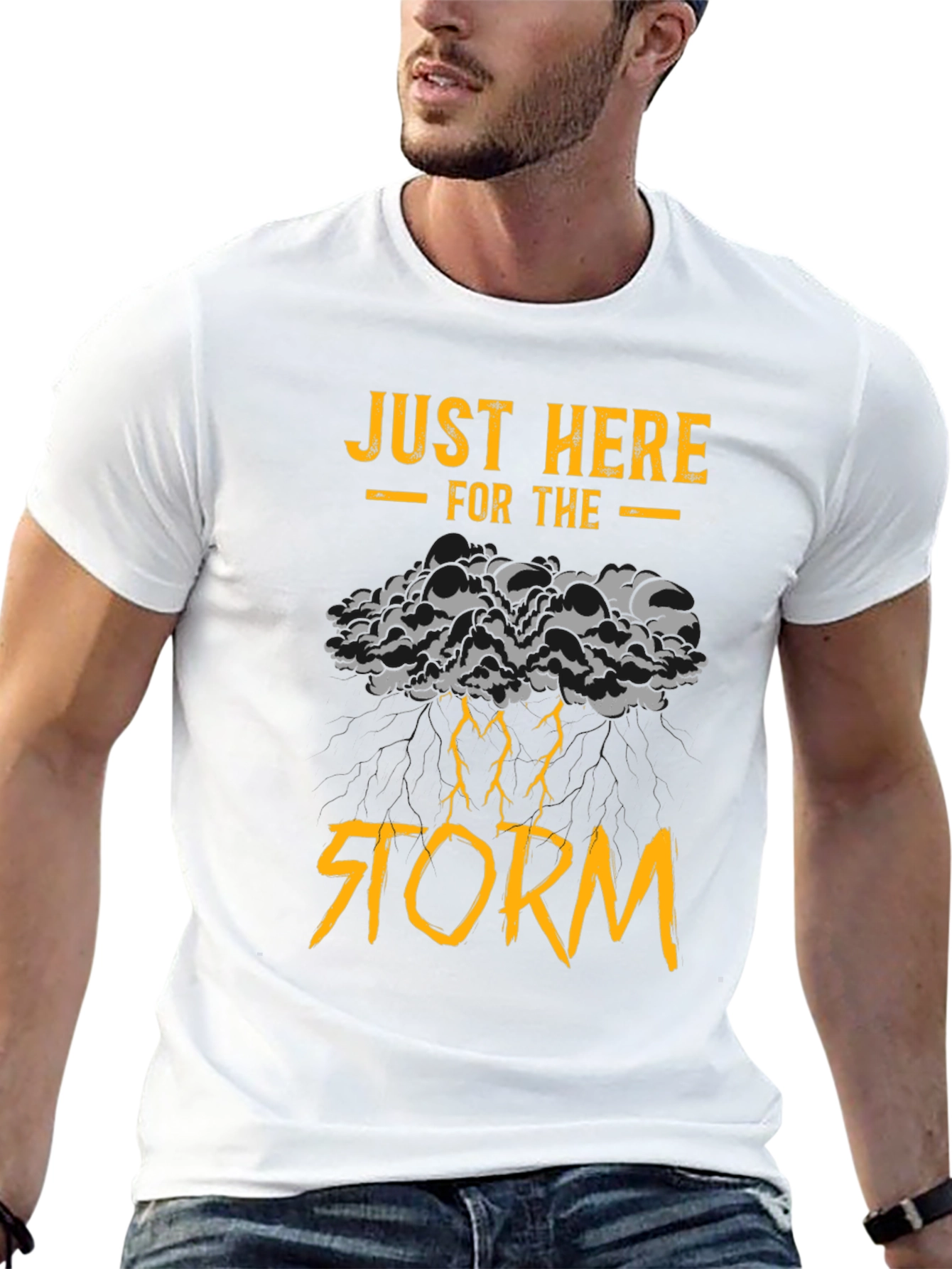 Just Here for the Storm Graphic T-Shirt