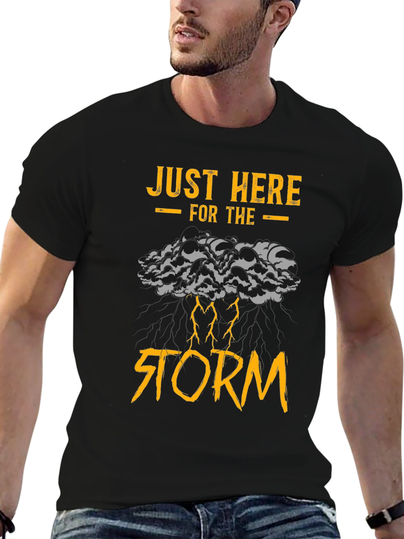 Just Here for the Storm Graphic T-Shirt