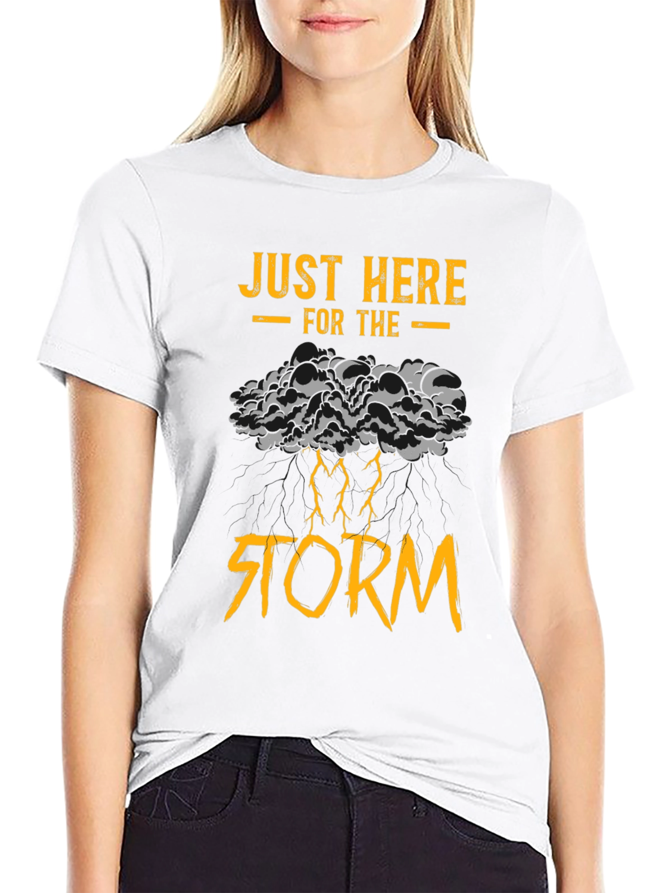 Just Here for the Storm Graphic T-Shirt