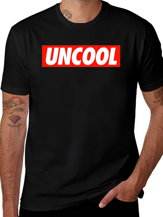 Uncool Graphic Tee - Black Short Sleeve T-Shirt