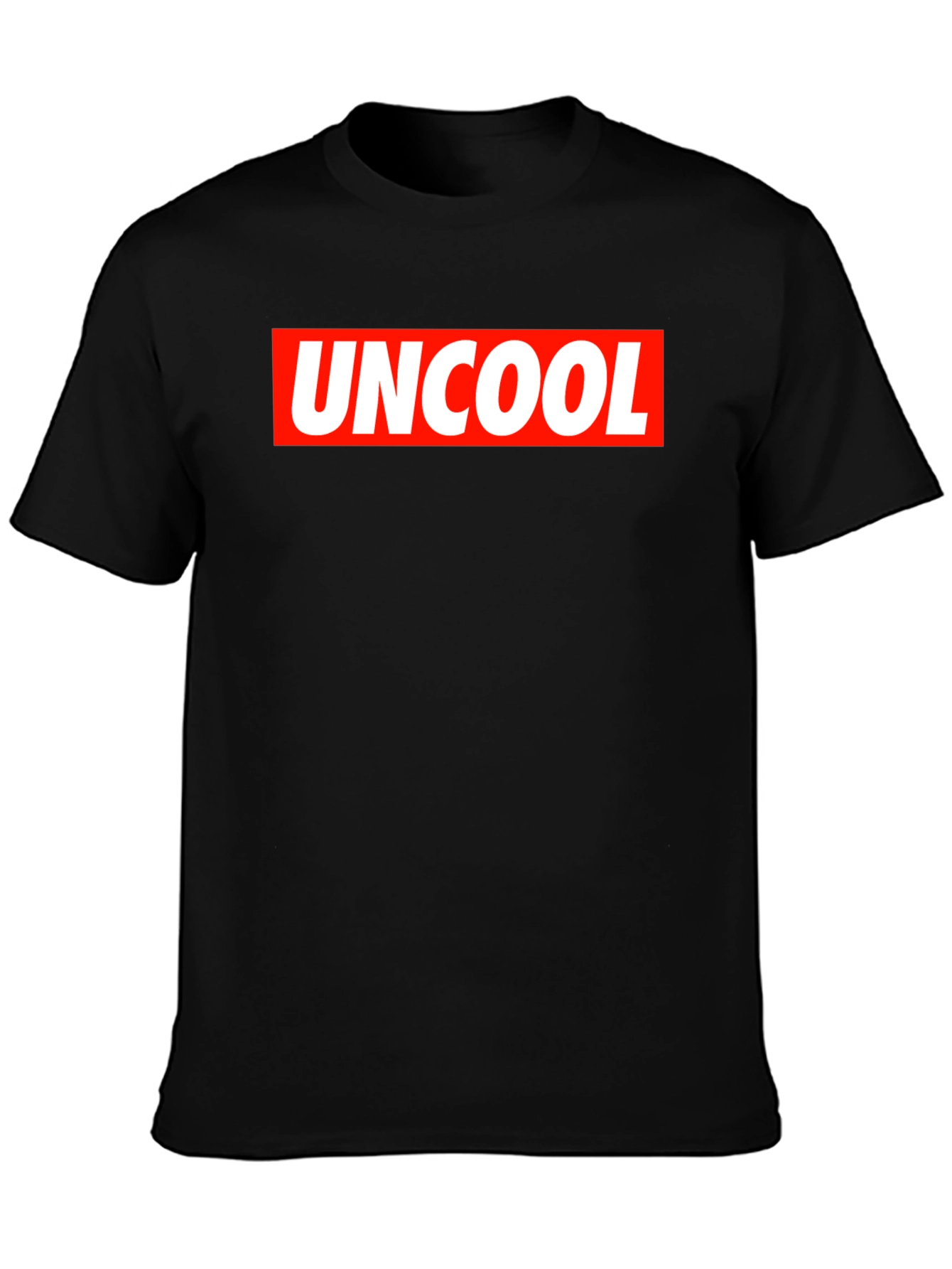 Uncool Graphic Tee - Black Short Sleeve T-Shirt