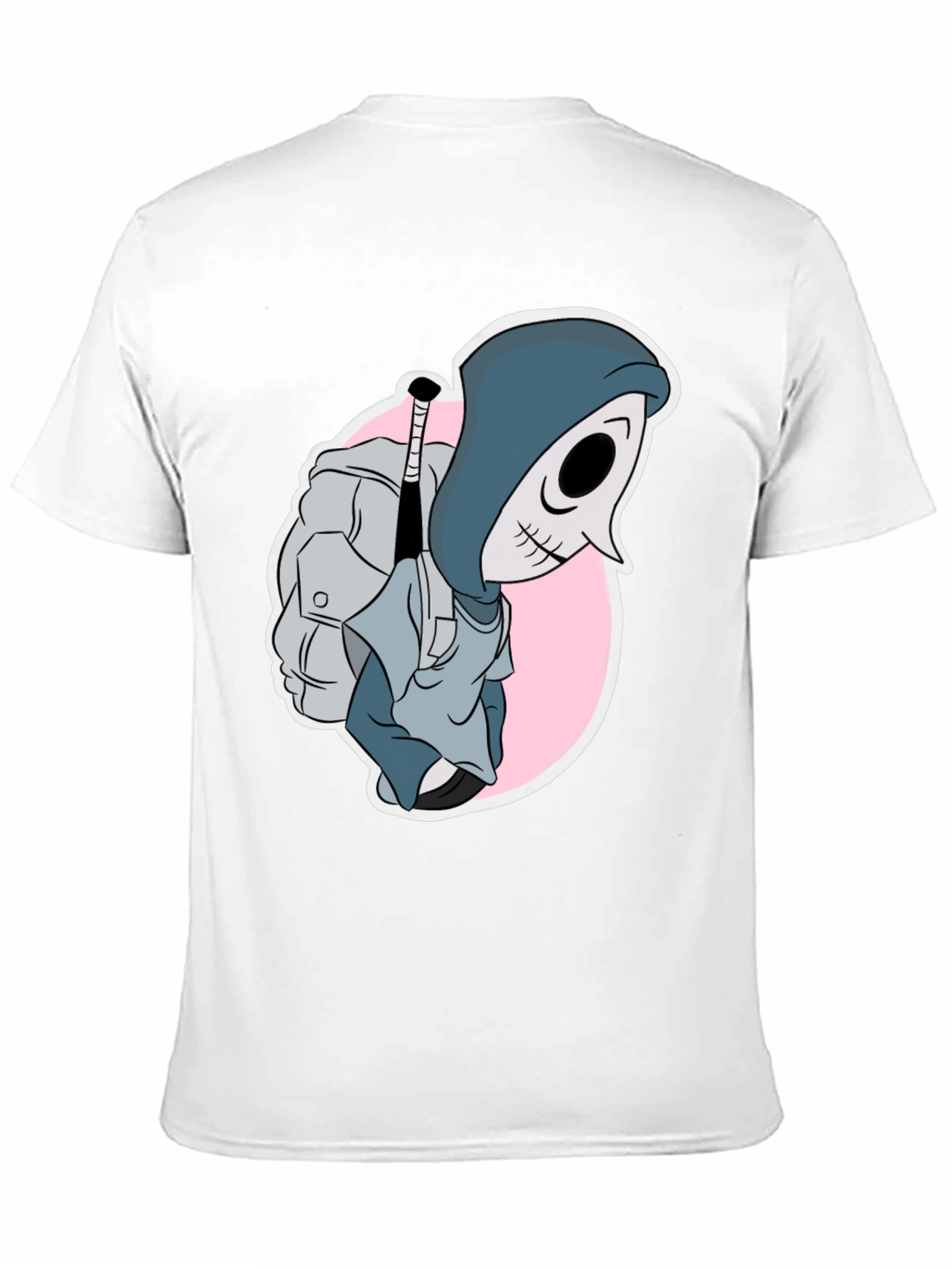 Cartoon Reaper Graphic Tee - Mens Black T-Shirt