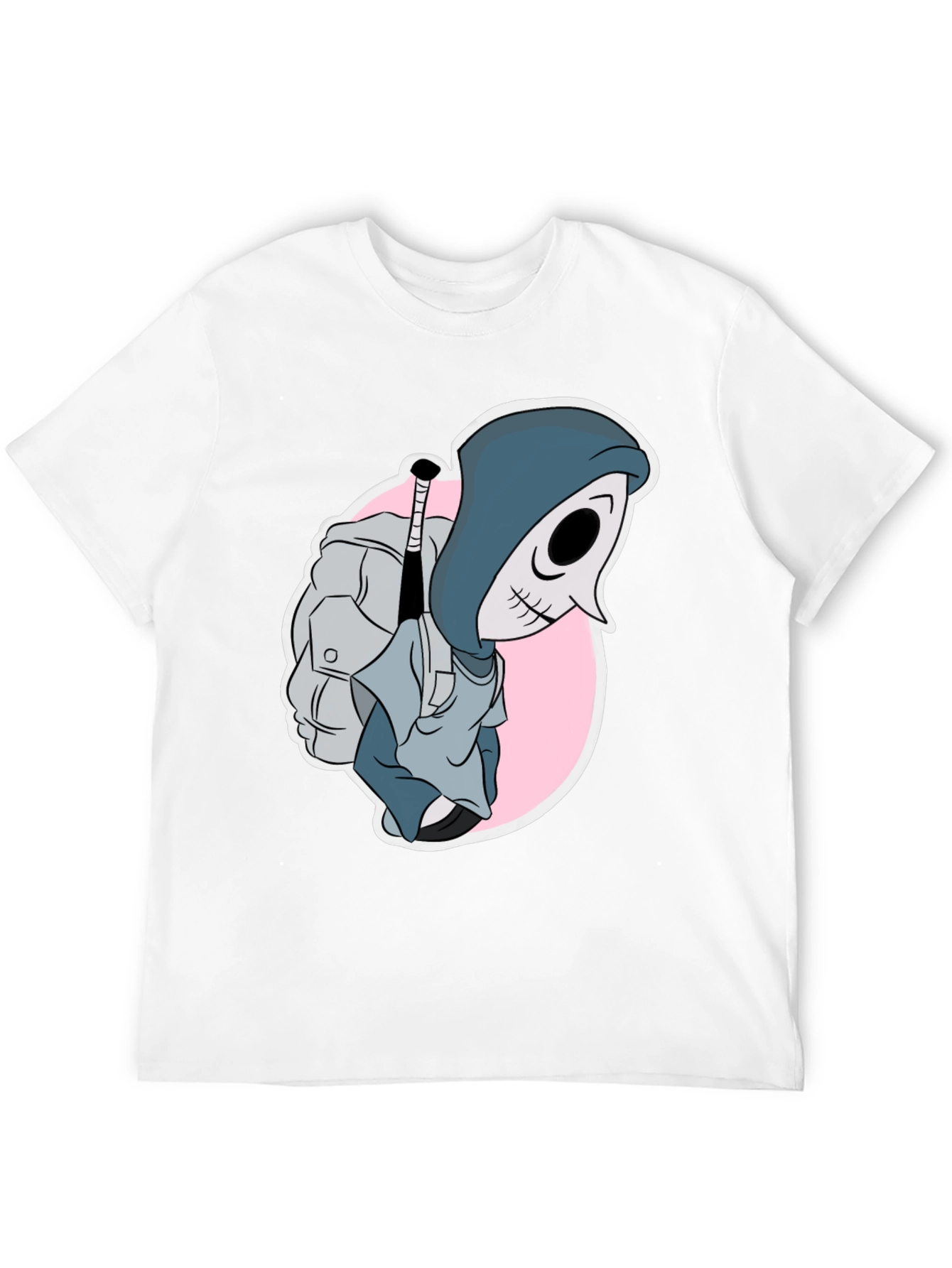 Cartoon Reaper Graphic Tee - Mens Black T-Shirt