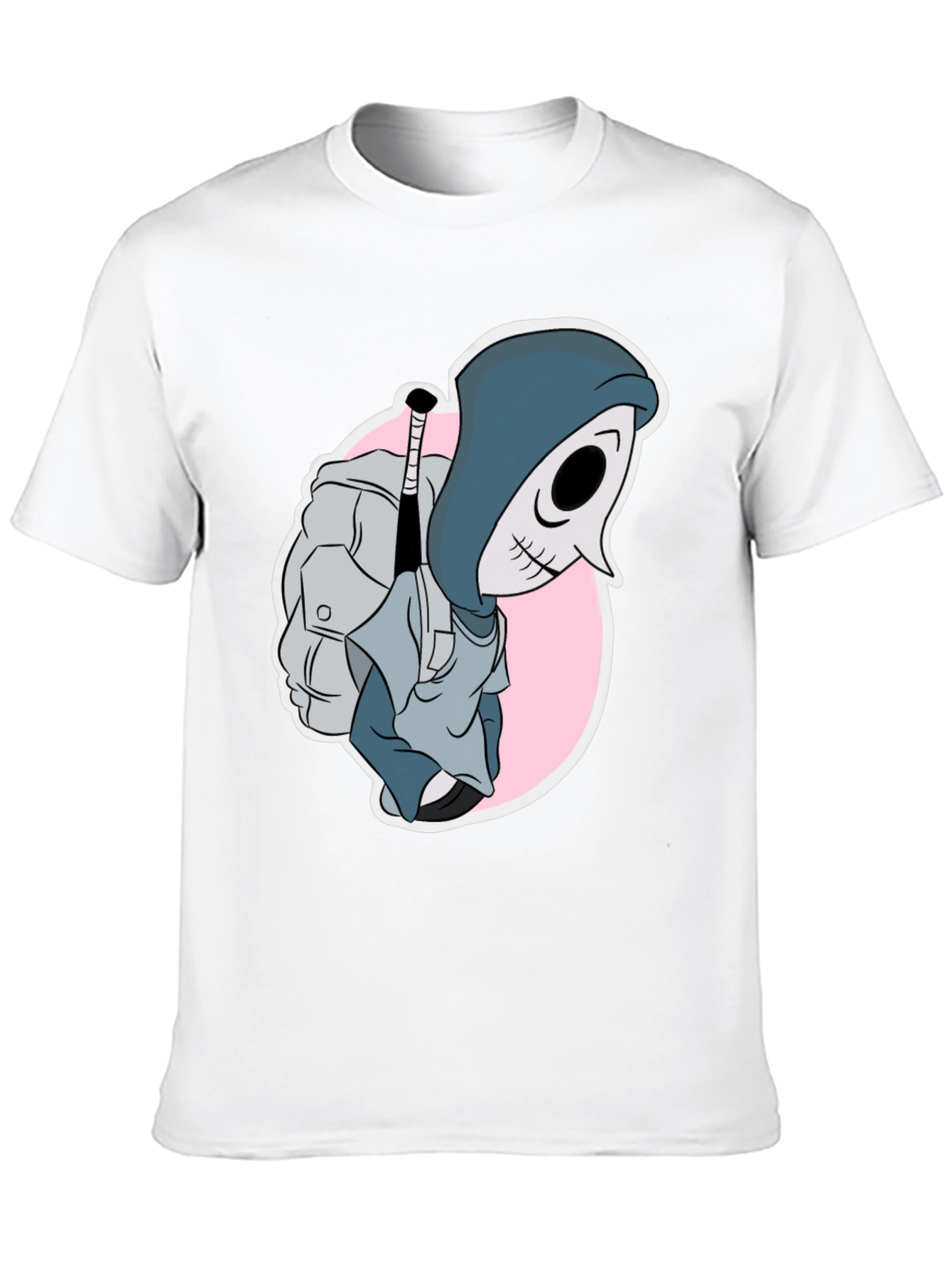 Cartoon Reaper Graphic Tee - Mens Black T-Shirt