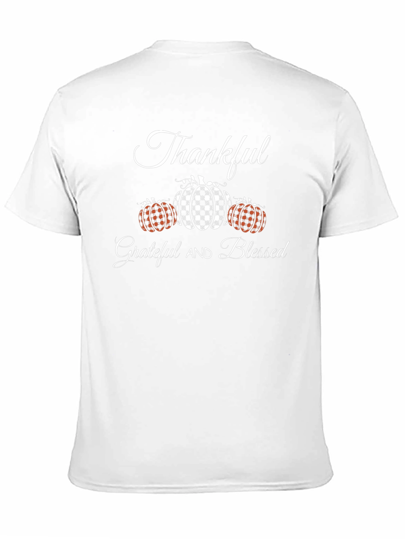 Thankful Grateful Blessed T-Shirt - Pumpkin Design