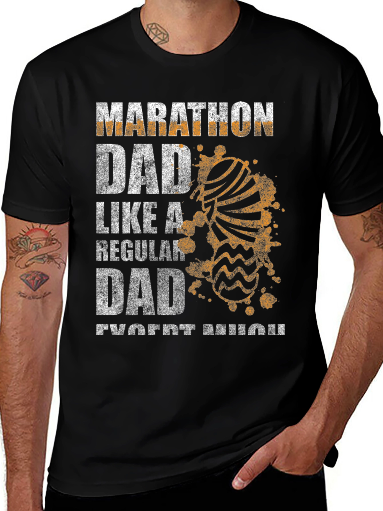 Marathon Dad T-Shirt - Funny Runner Father Tee