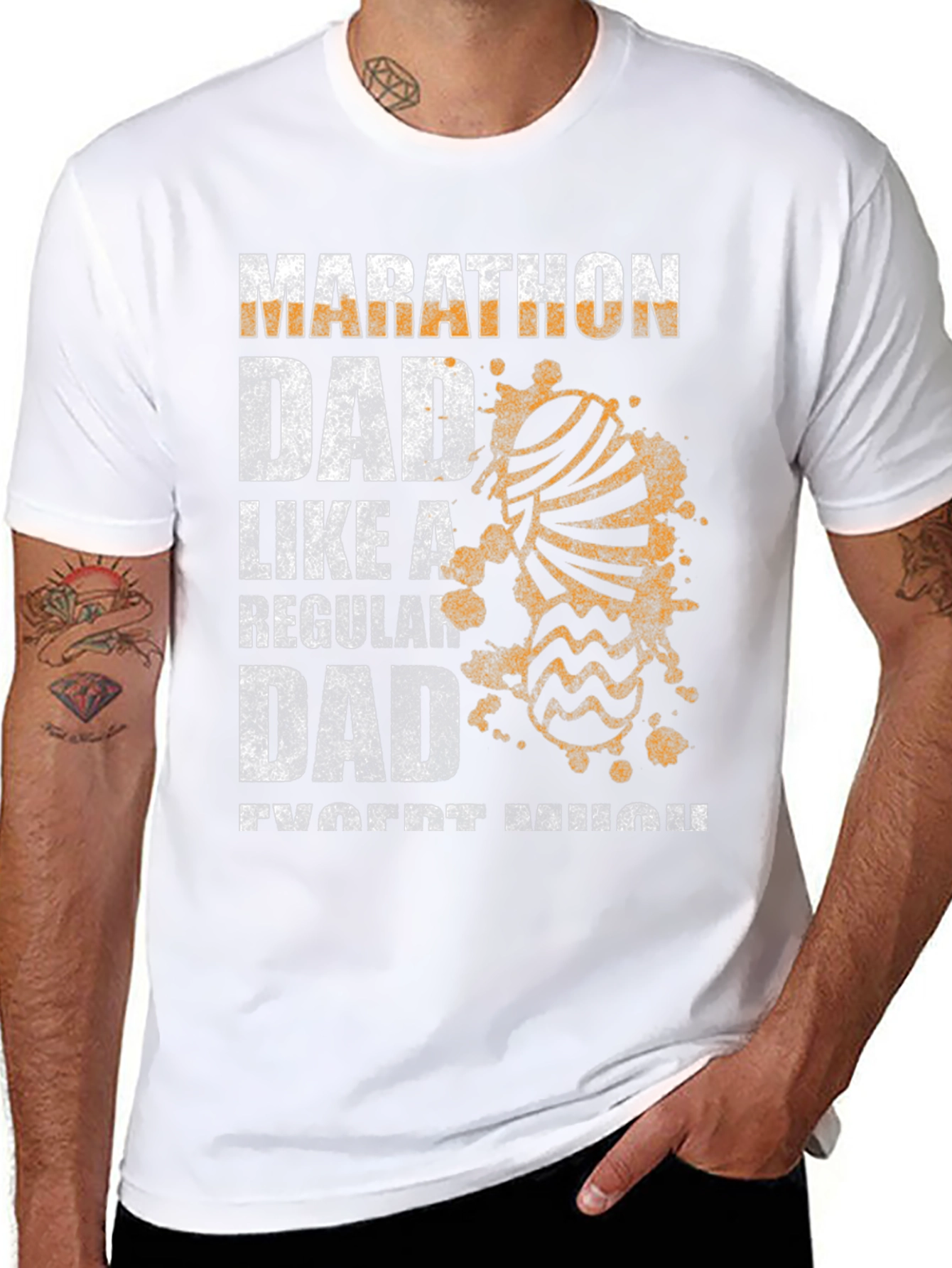 Marathon Dad T-Shirt - Funny Runner Father Tee