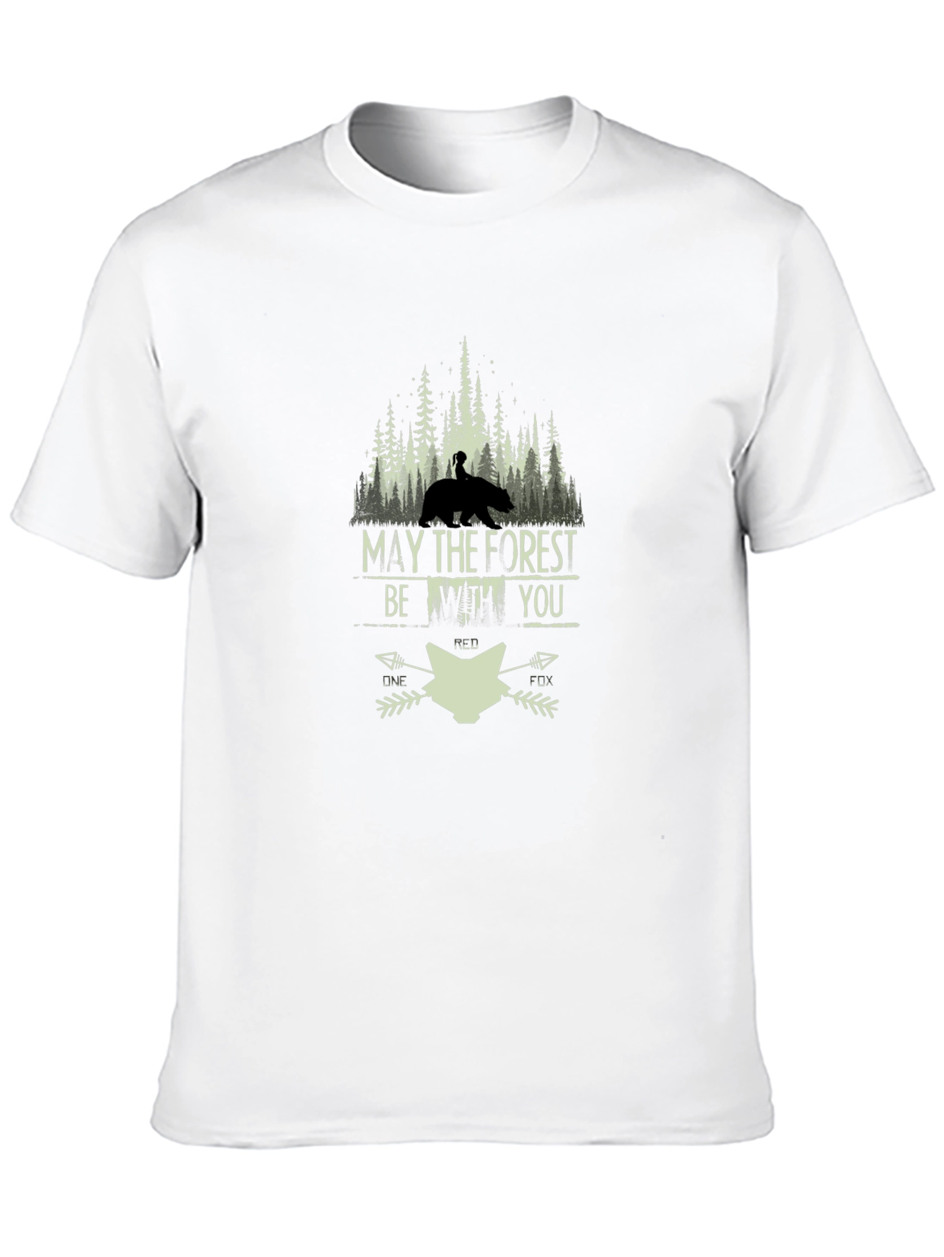 May the Forest Be With You Black T-Shirt