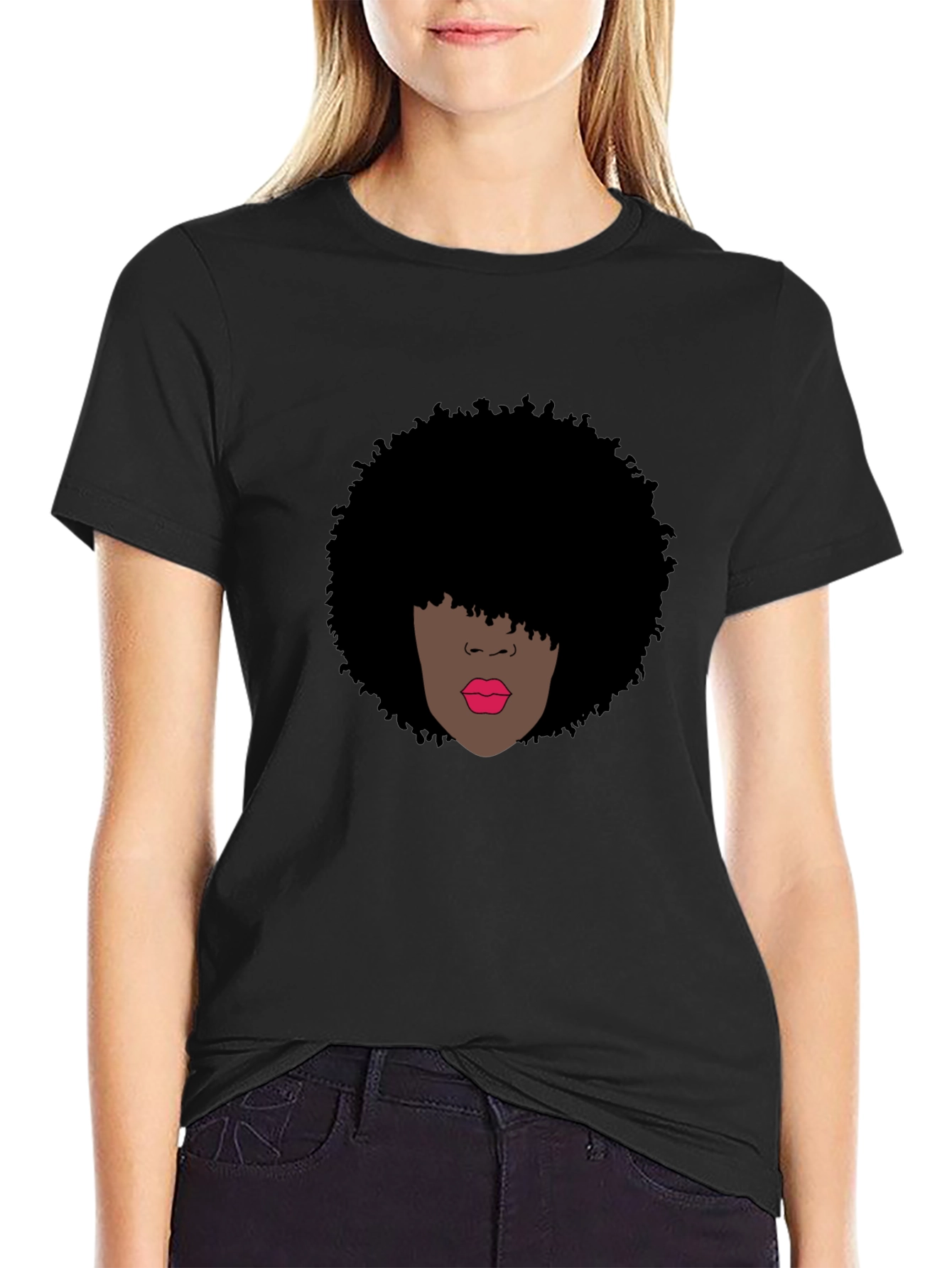 Afro Woman Graphic Tee - Bold & Stylish