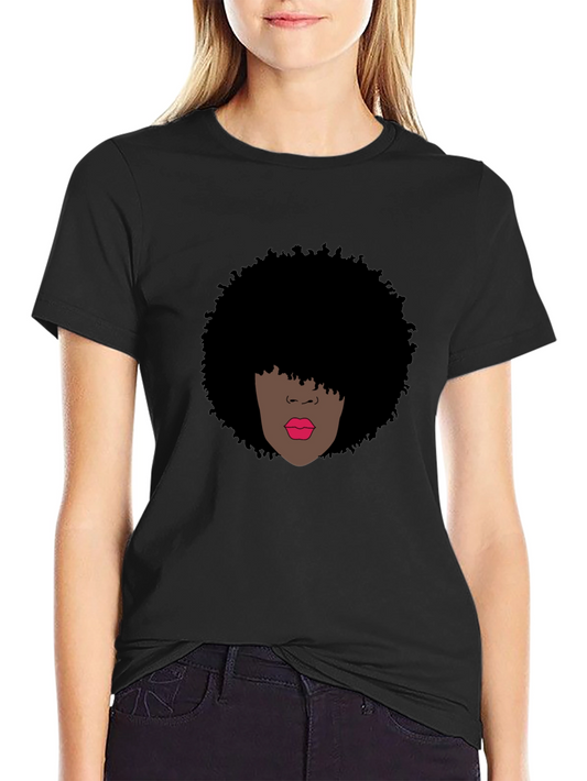 Afro Woman Graphic Tee - Bold & Stylish