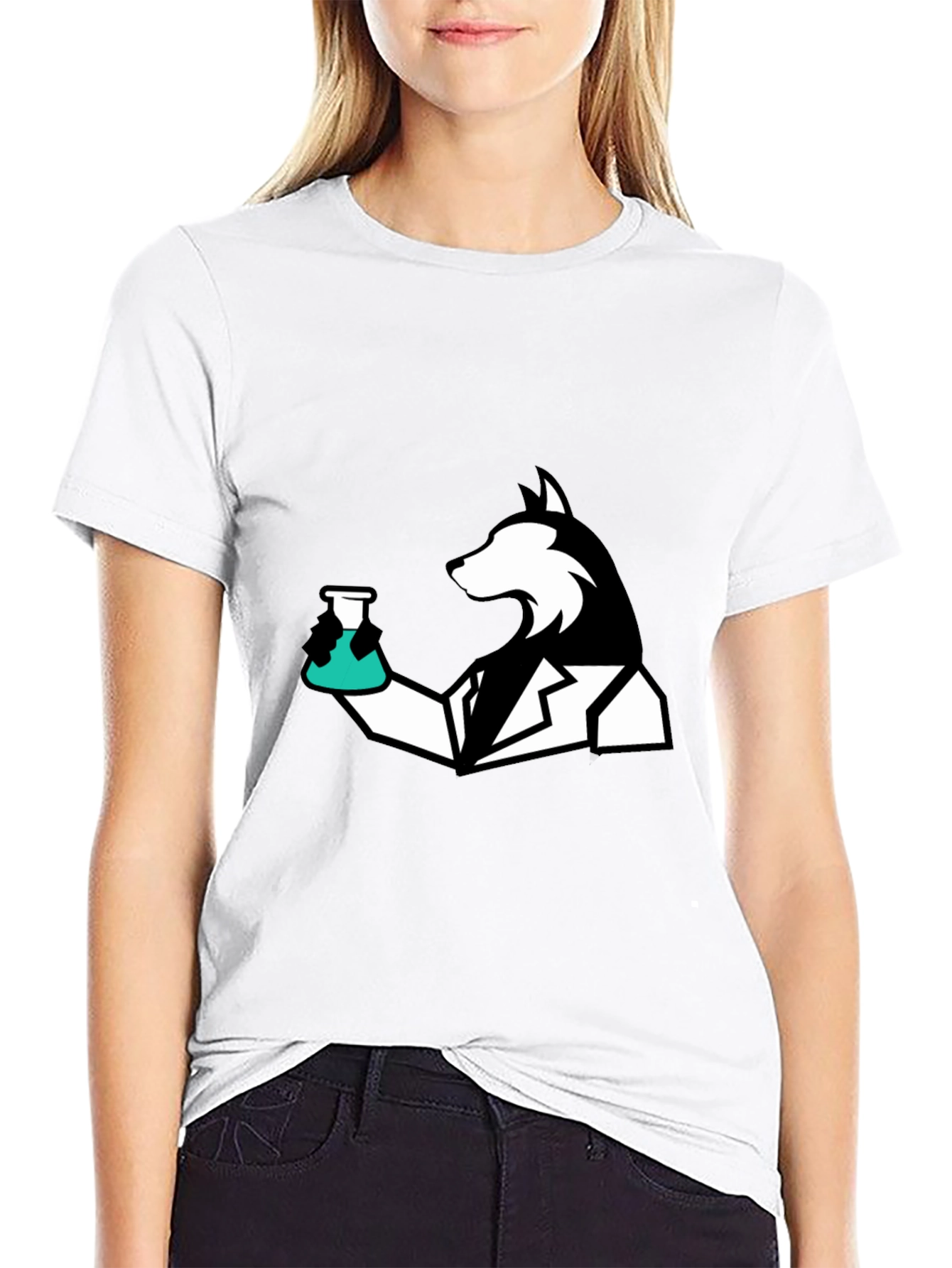 Cool Scientist Husky Graphic T-Shirt