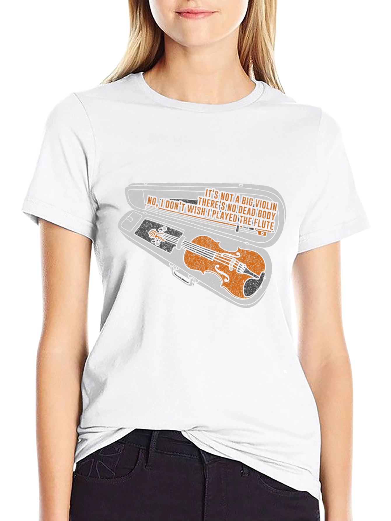 Violin Case T-Shirt: Flute Player