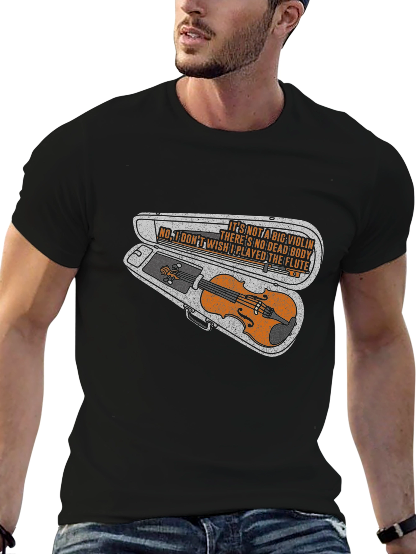 Violin Case T-Shirt: Flute Player