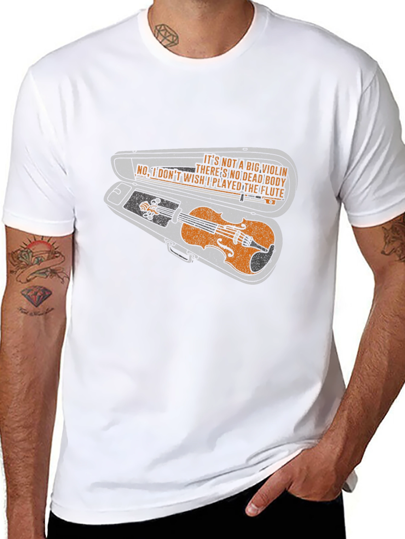 Violin Case T-Shirt: Flute Player