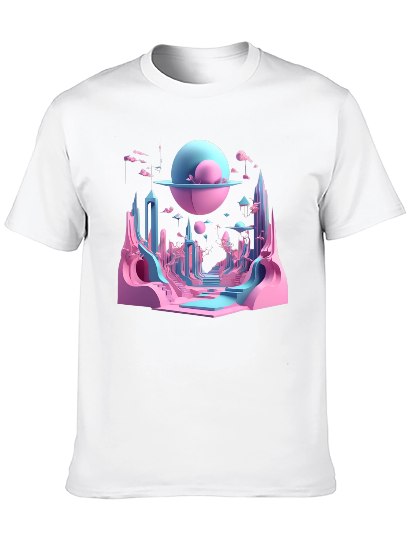 Surrealscape Graphic Print Black T-Shirt