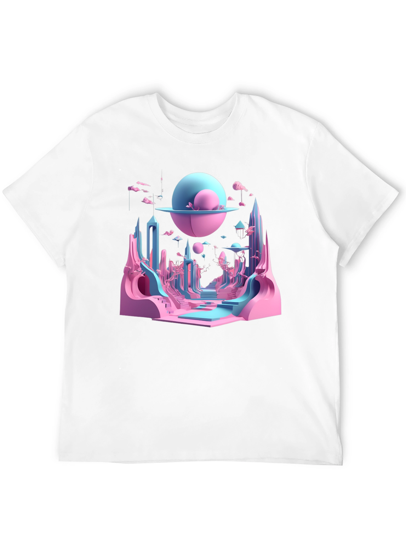 Surrealscape Graphic Print Black T-Shirt