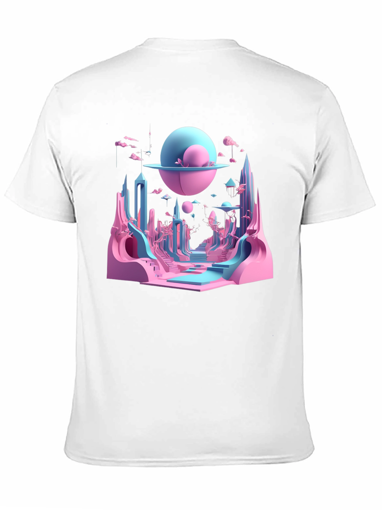 Surrealscape Graphic Print Black T-Shirt