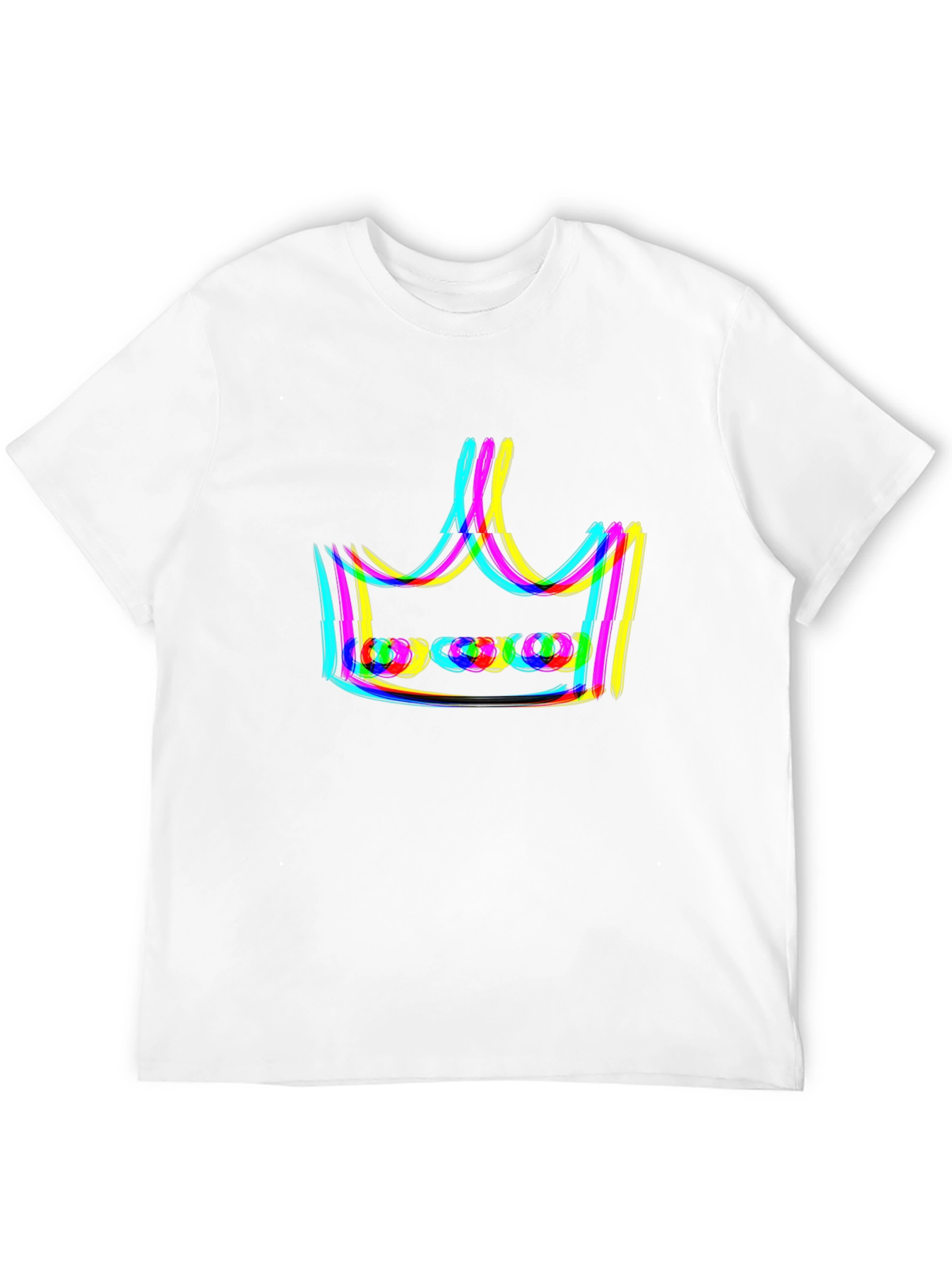 Neon Crown Graphic Black T-Shirt