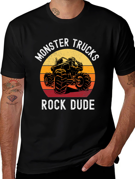 Monster Trucks Rock Dude Graphic T-Shirt