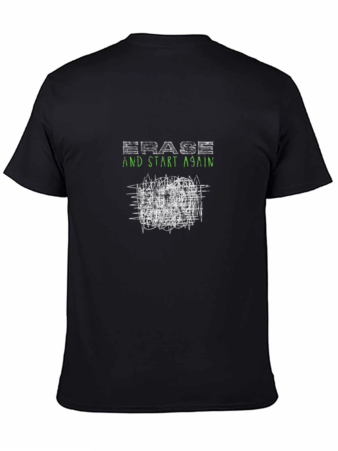 Erase & Start Again Graphic Tee - Black