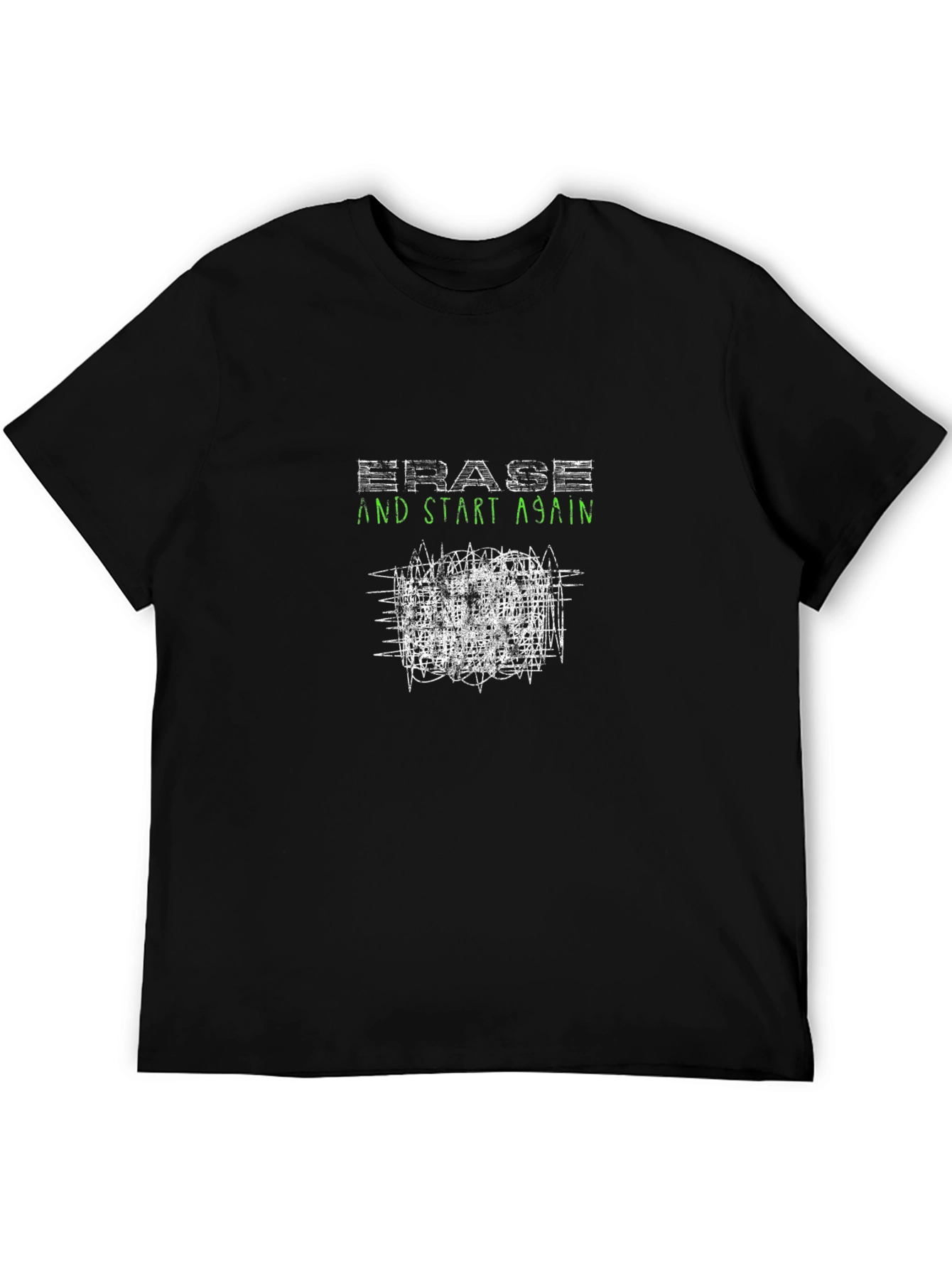 Erase & Start Again Graphic Tee - Black