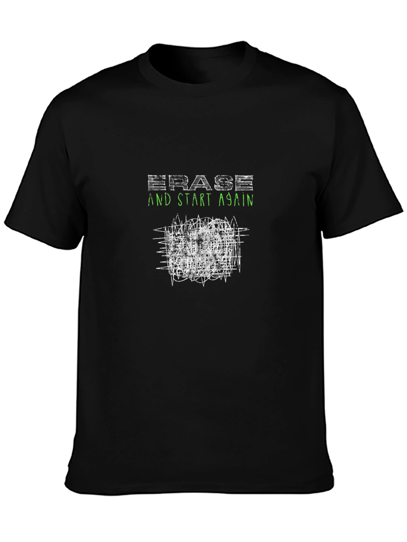 Erase & Start Again Graphic Tee - Black
