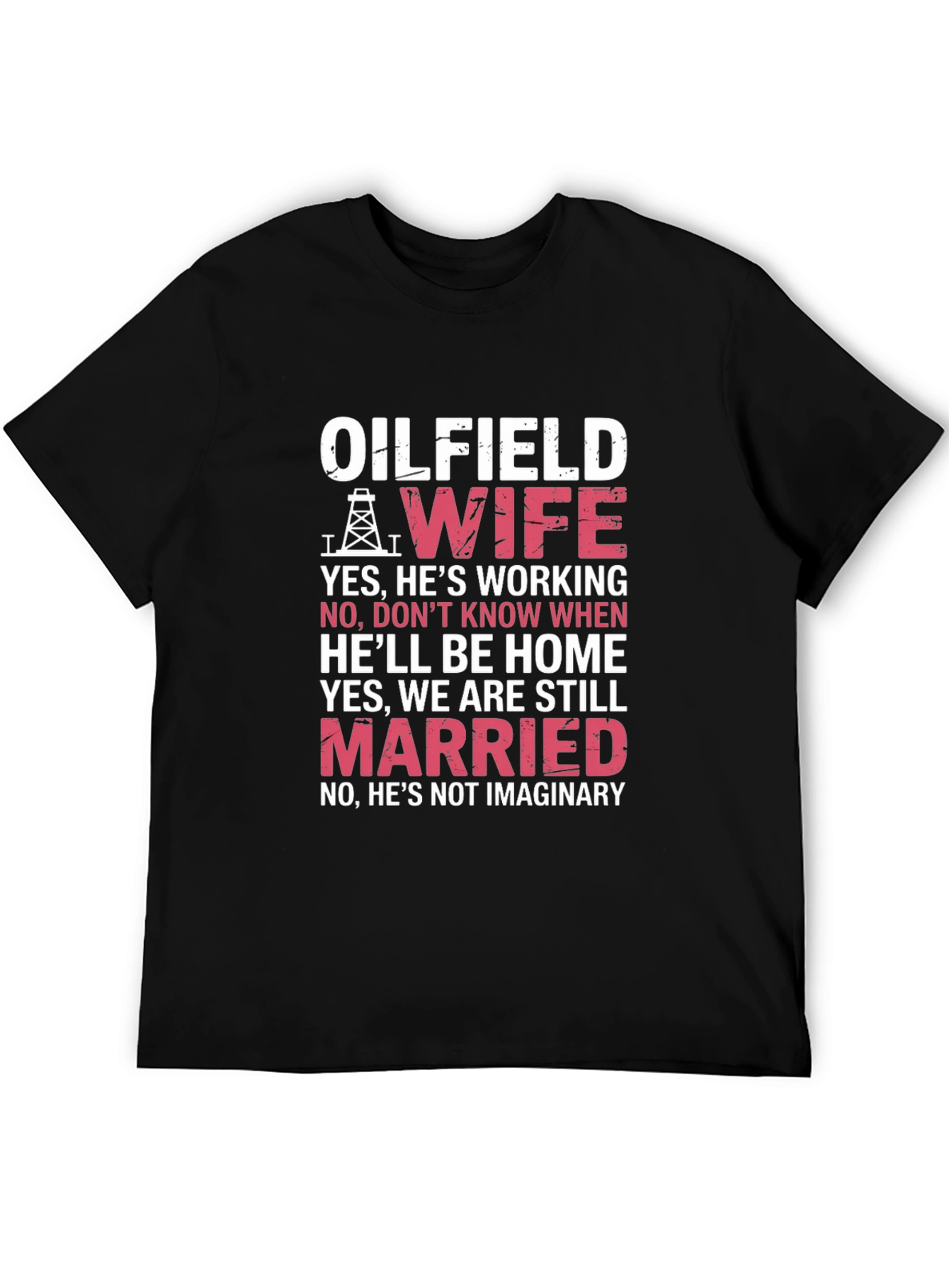 Oilfield Wife Graphic Tee - Black Cotton Blend
