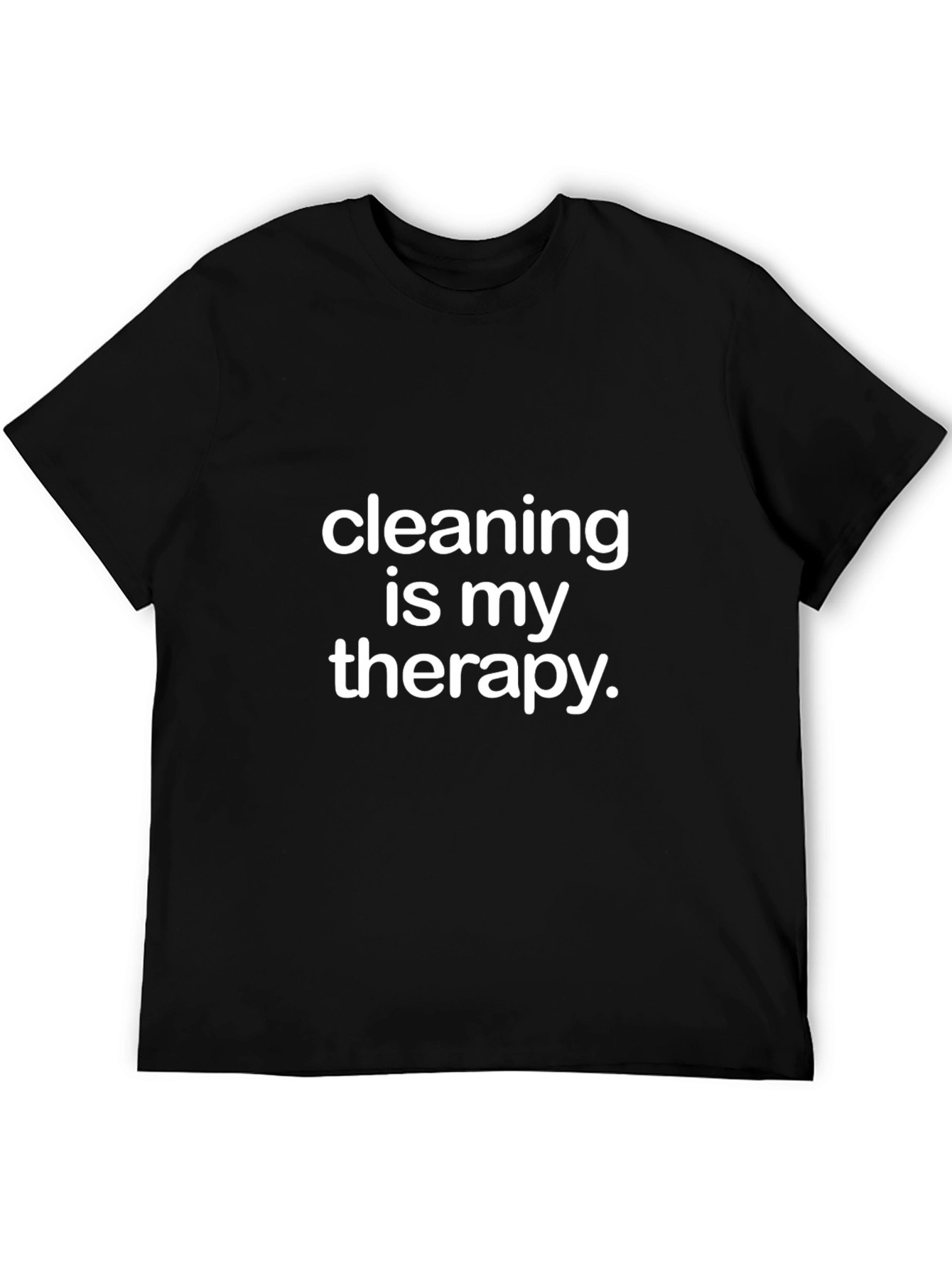Cleaning is My Therapy T-Shirt - Black Tee