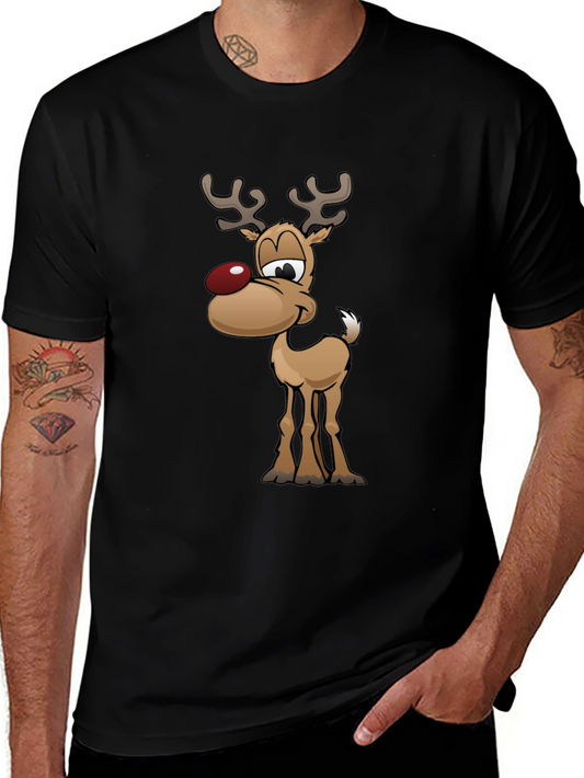 Festive Reindeer Graphic Tee - Holiday Fun!