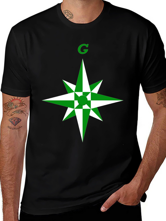 Green Star Graphic T-Shirt - Modern Casual Wear