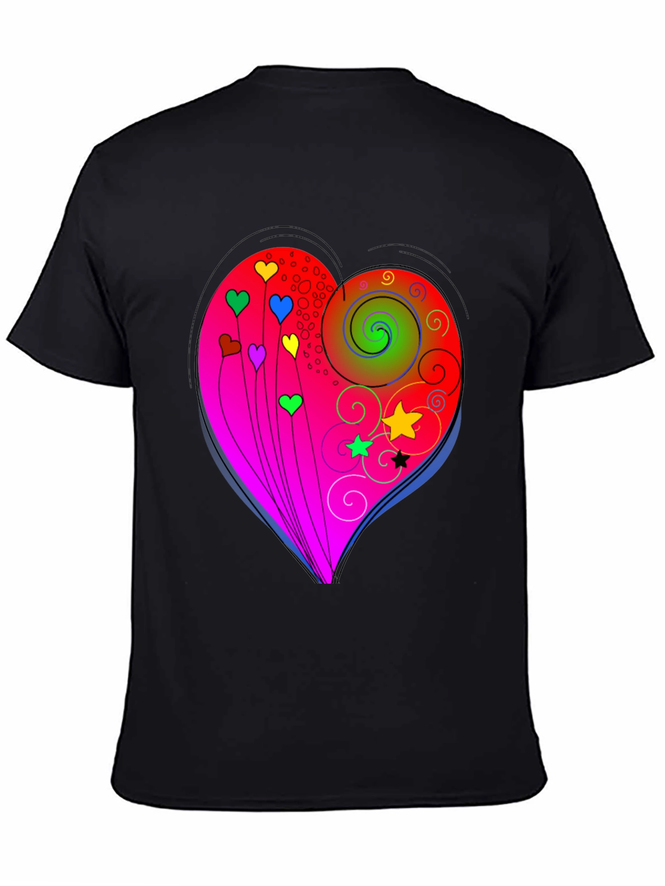 Heart Swirls Graphic T-Shirt - Stylish Casual Wear