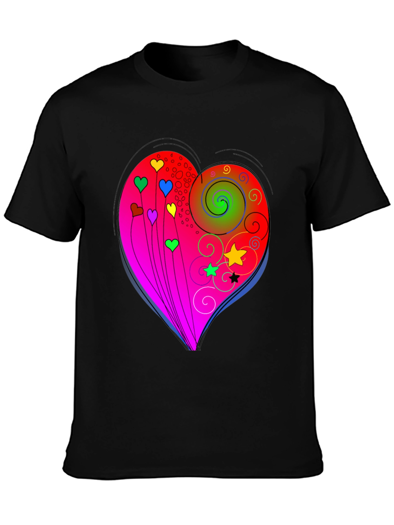 Heart Swirls Graphic T-Shirt - Stylish Casual Wear