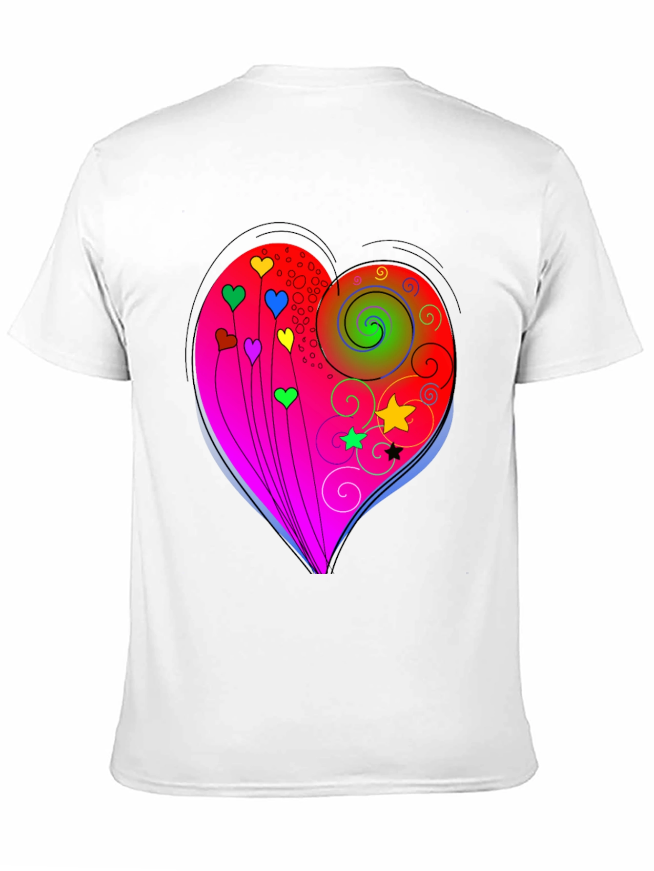 Heart Swirls Graphic T-Shirt - Stylish Casual Wear