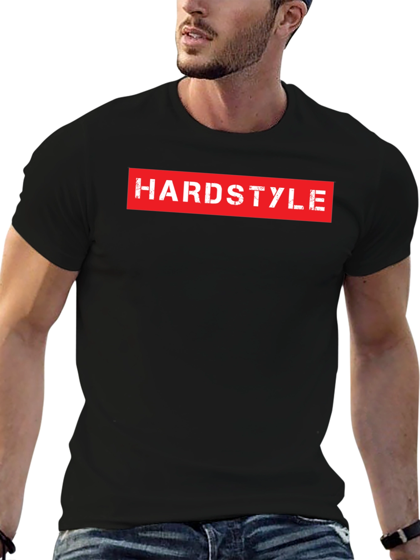 Hardstyle Graphic Tee - Black Crew Neck T-Shirt