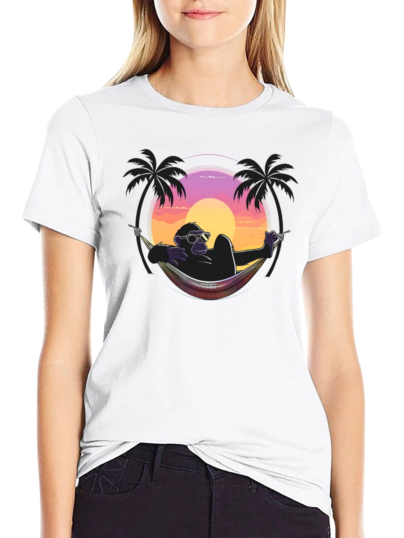 Relaxing Ape T-Shirt - Sunset Vibes