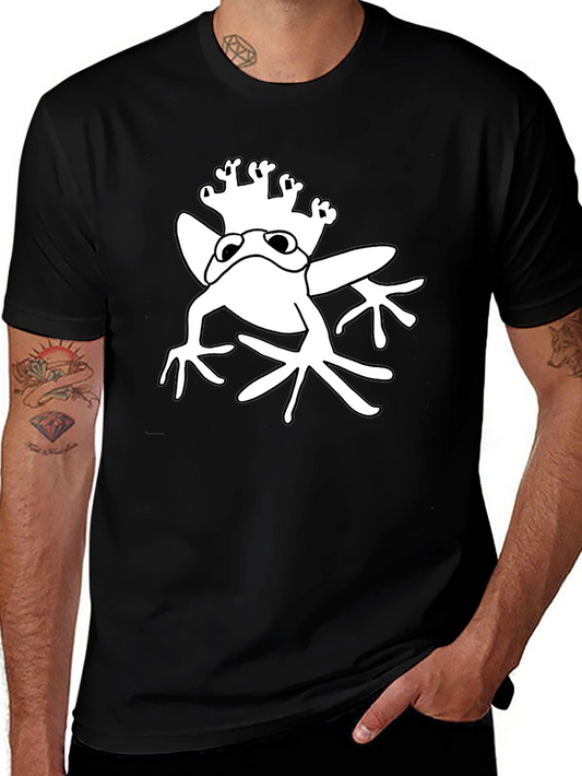 Frog Prince Graphic Tee - Black Cotton T-Shirt