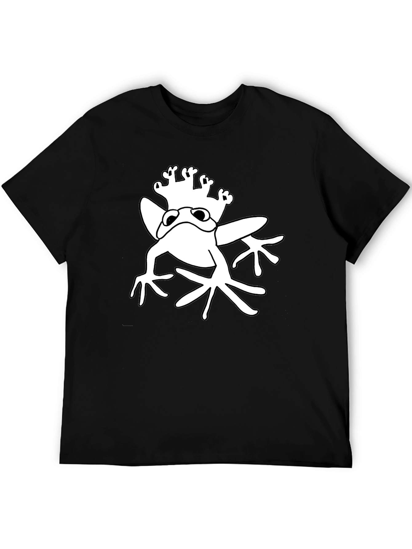 Frog Prince Graphic Tee - Black Cotton T-Shirt
