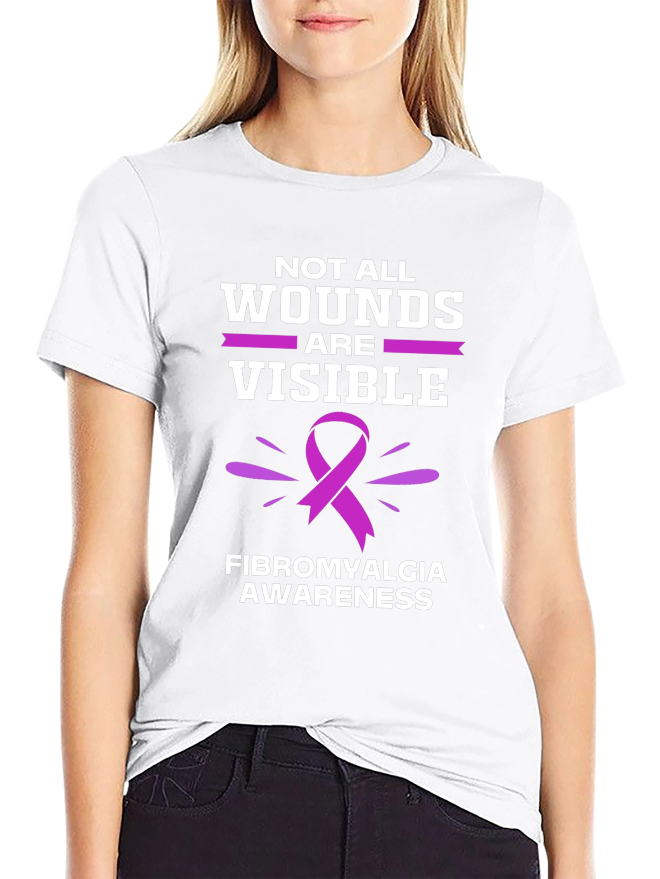 Fibromyalgia Awareness T-Shirt - Not All Wounds Are Visible