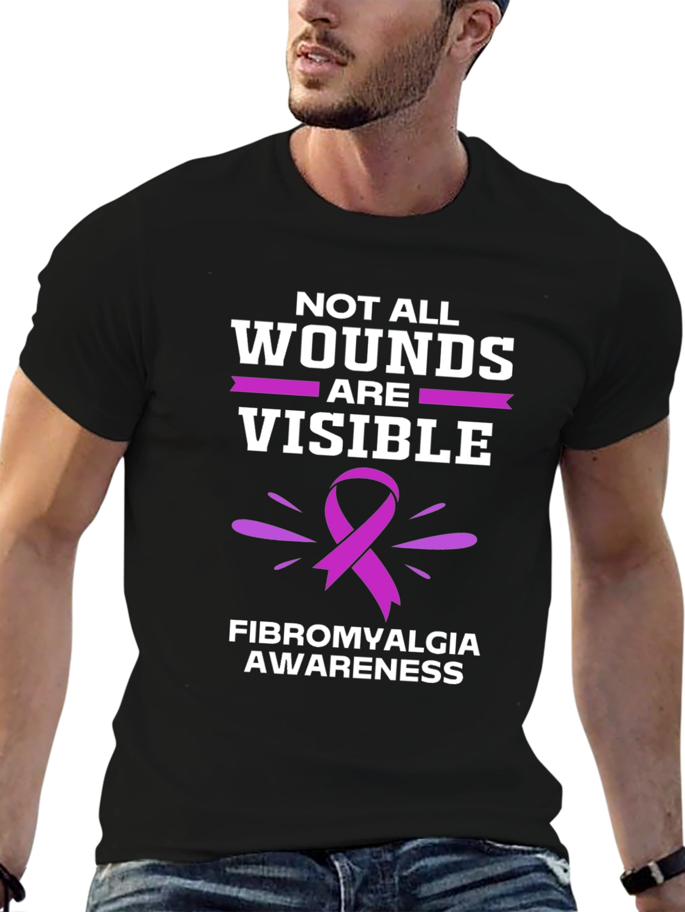 Fibromyalgia Awareness T-Shirt - Not All Wounds Are Visible